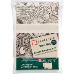 Z20TWGB TALENS SAKURA ZENTANGLE TOOL SET 20 TARJETAS 89X89MM BLANCO