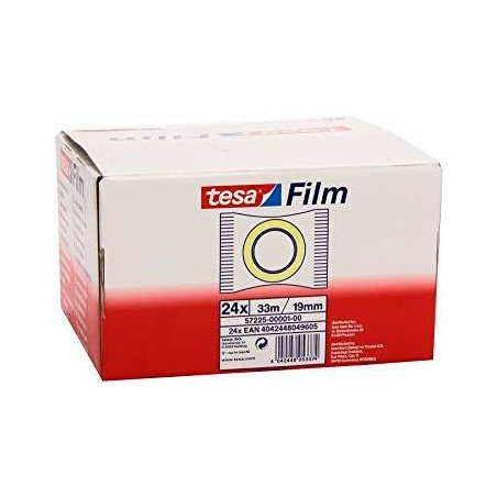 57225-00001-01 TESA FILM CINTA ADHESIVA TRANSPARENTE STANDARD FLOWPACK ROLLO 19MM X 33M