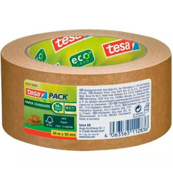 58291-00000-01 TESA CINTA DE EMBALAJE TESAPACK ESTÁNDAR ECOLOGO ROLLO 50MX50MM PAPEL MARRÓN