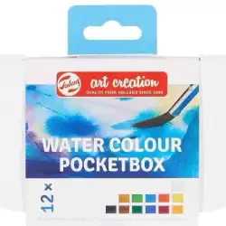 9022112M TALENS ART CREATION ACUARELAS POCKET BOX PASTILLAS C/SURTIDOS ESTUCHE 12 UD