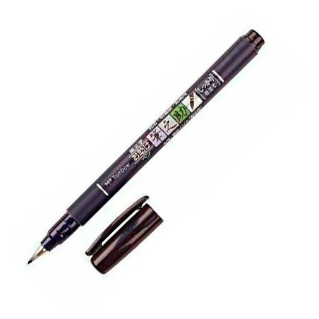 WS-BS TOMBOW FUDENOSUKE ROTULADOR CALIGRAFÍA PUNTA ELÁSTICA BLANDA NEGRO