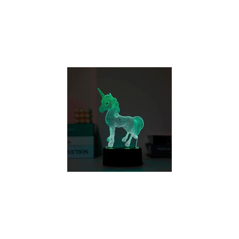 CM3326 I-TOTAL LAMPARA 3D UNICORNIO LUZ LED