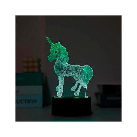 CM3326 I-TOTAL LAMPARA 3D UNICORNIO LUZ LED