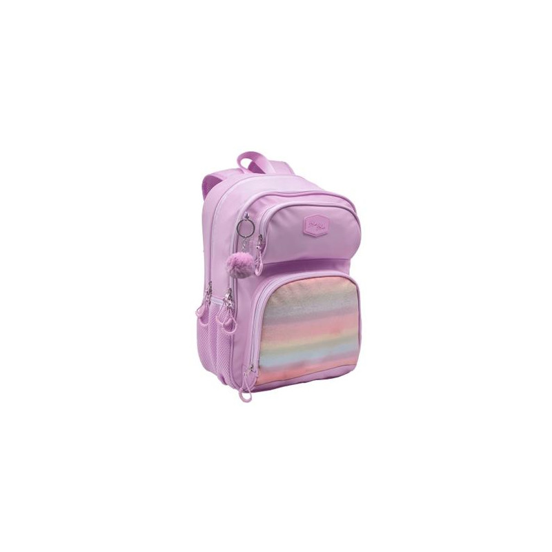 T434-1046 TOYBAGS MOCHILA PRIMARIA BLIN-BLIN ARCOIRIS DOBLE COMPARTIMENTO ADAPTABLE A CARRO