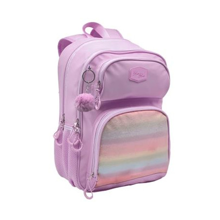 T434-1046 TOYBAGS MOCHILA PRIMARIA BLIN-BLIN ARCOIRIS DOBLE COMPARTIMENTO ADAPTABLE A CARRO