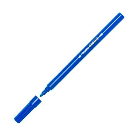 F730501 TRATTO OFFICE FINE ROTULADOR PUNTA DE FIBRA AZUL -12U-