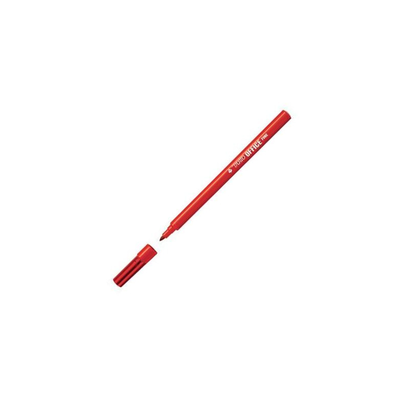 F730502 TRATTO OFFICE FINE ROTULADOR PUNTA DE FIBRA ROJO - CAJA 12 UNIDADES-