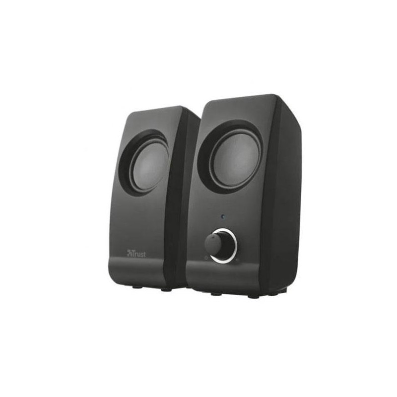 17595 TRUST ALTAVOCES 2.0 REMO SPEAKER SET 8W RMS ALIMENTADOS POR USB CONTROL VOLUMEN NEGRO