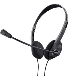 21665 TRUST AURICULARES PRIMO ESTÉREO JACK 3.5MM CON MICRÓFONO CONTROL VOLUMEN AJUSTABLE NEGRO