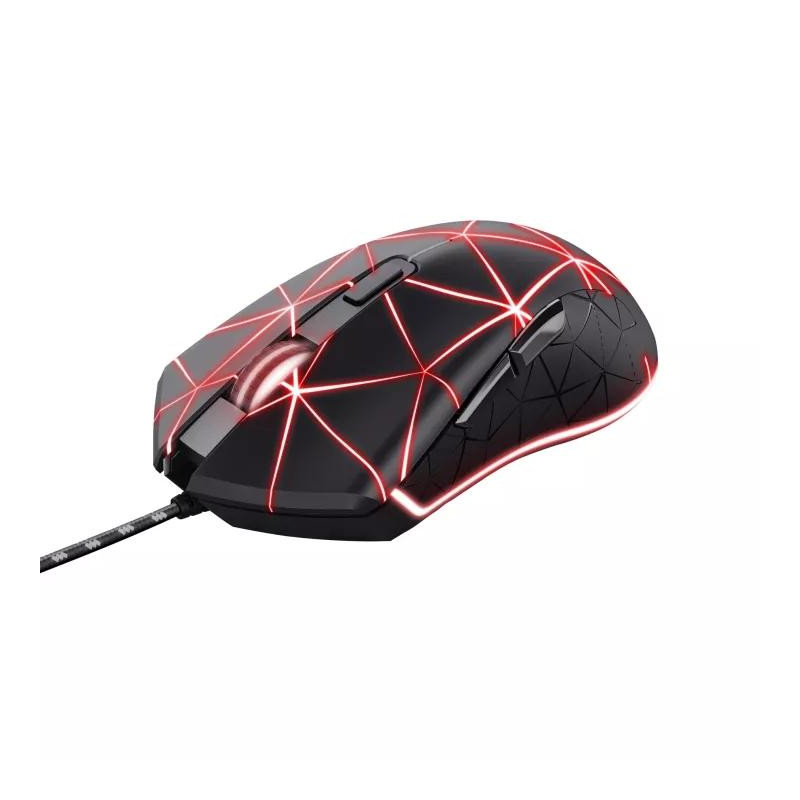 22988 TRUST RATÓN GAMING LOCX GXT CABLE USB 800-4000DPI 6 BOTONES PROGRAMABLES  ILUMINACIÓN LED NEGRO