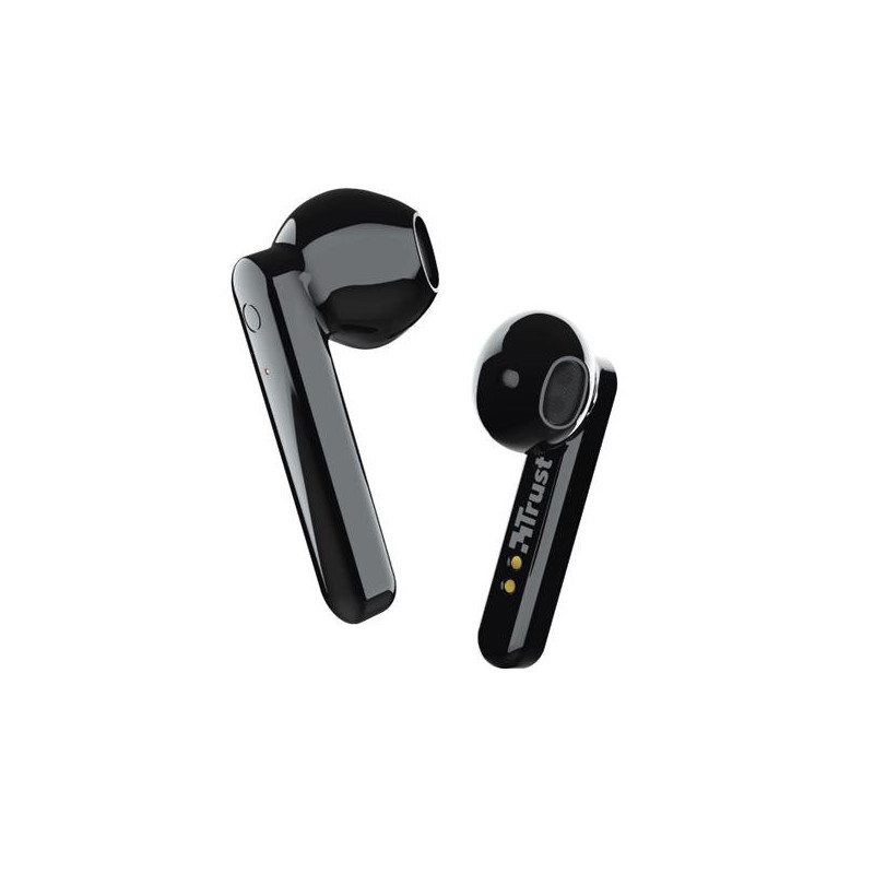 23712 TRUST AURICULARES INALAMBRICOS TACTIL BLUETOOTH CON BASE DE CARGA NEGRO