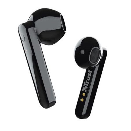 23712 TRUST AURICULARES INALAMBRICOS TACTIL BLUETOOTH CON BASE DE CARGA NEGRO