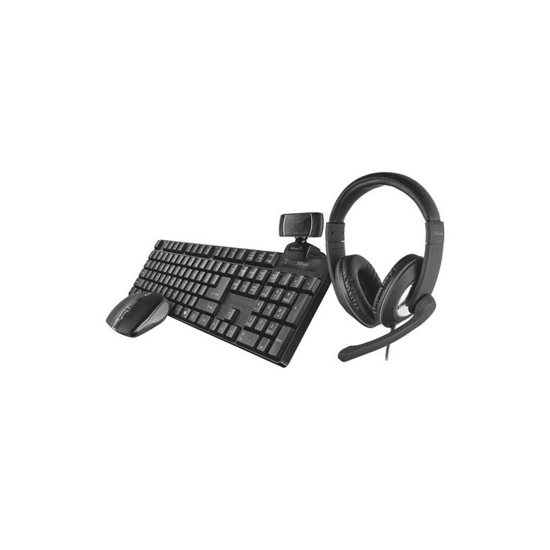 24042 TRUST BUNDLE HOME OFFICE INCLUYE HEADSET RENO (21662) TECLADO Y RATÓN XIMO (21135) Y UNA WEBCAM TRINO HD (18679)