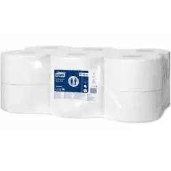 20967 TORK PAPEL HIGIÉNICO 2C MINI JUMBO ADVANCED BOLSA DE 12 BLANCO