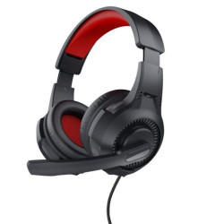 24785 TRUST AURICULARES GAMING HEADSET C/ MICROFONO DIADEMA AJUSTABLE JACK 3.5.MM ROJO/NEGRO