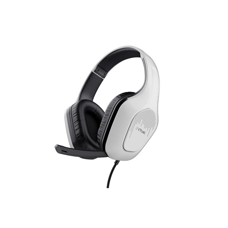 24993 TRUST AURICULARES GAMING GXT 475 ZIROX HEADSET C/ MICROFONO DIADEMA AJUSTABLE JACK 3.5.MM BLANCO