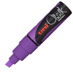 140160000 UNIBALL MARCADOR DE TIZA LÍQUIDA CHALK PWE-8K PUNTA BISELADA VIOLETA