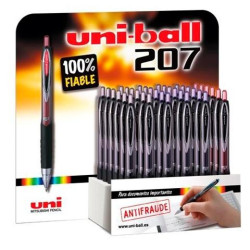 182634317 UNIBALL ROLLERBALL SIGNO UMN-207/3D RETRÁCTIL 0.7MM COLORES SURTIDOS EXPOSITOR 36 UD