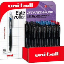 182634394 UNIBALL ROLLERBALL JETSTREAM SPORT SXN-157/3D 0.7MM RETRÁCTIL COLORES SURTIDOS EXPOSITOR 36 UD