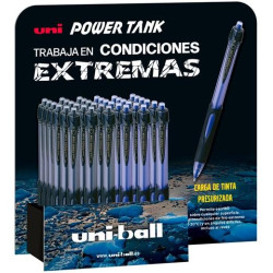 182634882 UNIBALL BOLÍGRAFO POWER TANK SN-220/3D 1.0MM COLORES SURTIDOS EXPOSITOR 36 UD