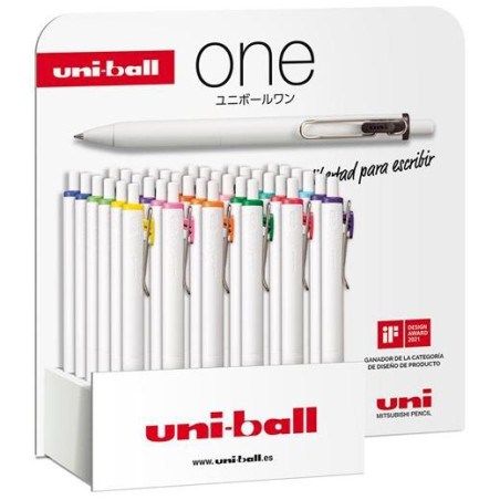 182634883 UNIBALL ROLLERBALL ONE UMN-S-07 RETRÁCTIL RETRÁCTIL 0.7MM C/SURTIDOS EXPOSITOR 36 UD