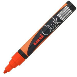 264630000/140038000 UNIBALL MARCADOR DE TIZA LÍQUIDA CHALK PWE-5M NARANJA FLÚOR CAJA 6 UD