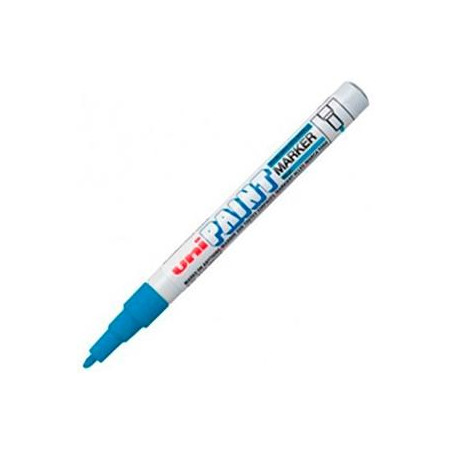 558650000 UNIBALL MARCADOR PERMANENTE PAINT PX-21L AZUL CLARO CAJA 12 UD