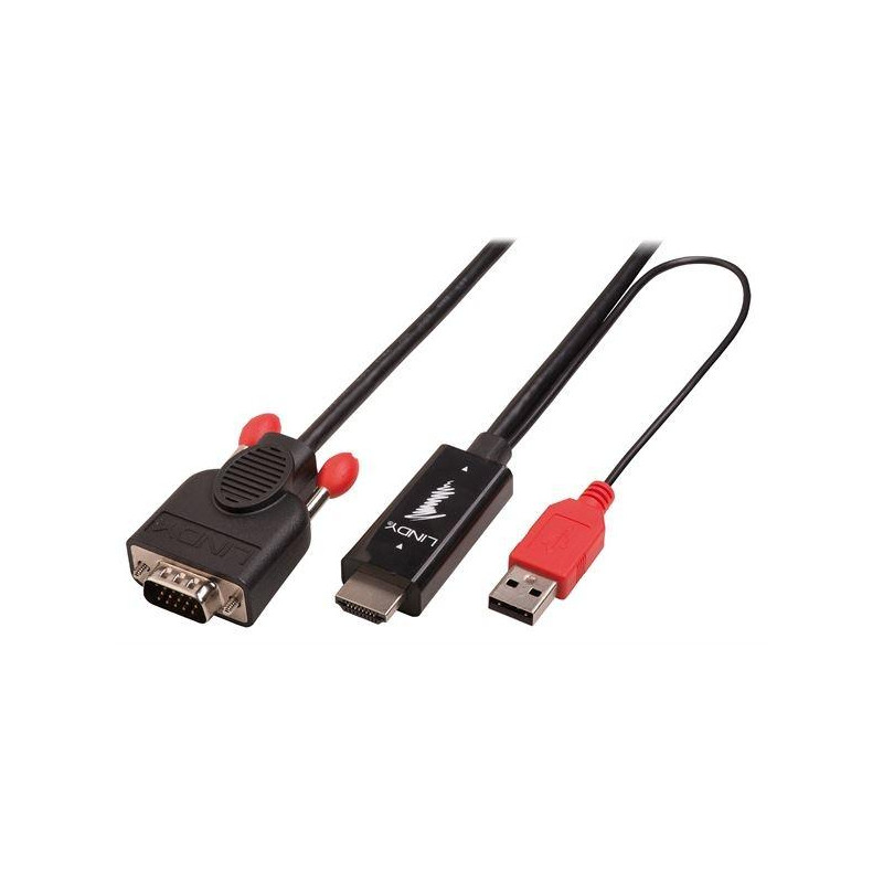 41456 LINDY CABLE CONVERSOR HDMI  A VGA NEGRO 2