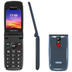 8056273063572 VOLFEN TELEFONO MOVIL ASTRO FLIP TIPO CHONCHA AZUL