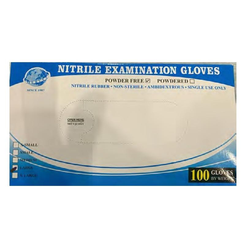 1111L GUANTES DE NITRILO SIN POLVO TALLA L CAJA -100U-