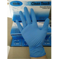 1111M GUANTES DE NITRILO SIN POLVO TALLA M AZUL CAJA -100U-