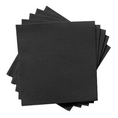 20257 SERVILLETAS 2 CAPAS PUNTA PUNTA 33X33 PAQUETE 50U NEGRO