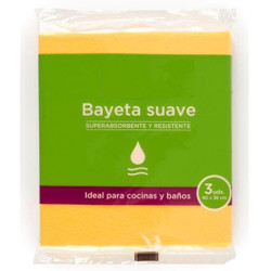 30905 BAYETAS AMARILLA SUAVE 40X36 SUAVE AMARILLO -PACK 3U-