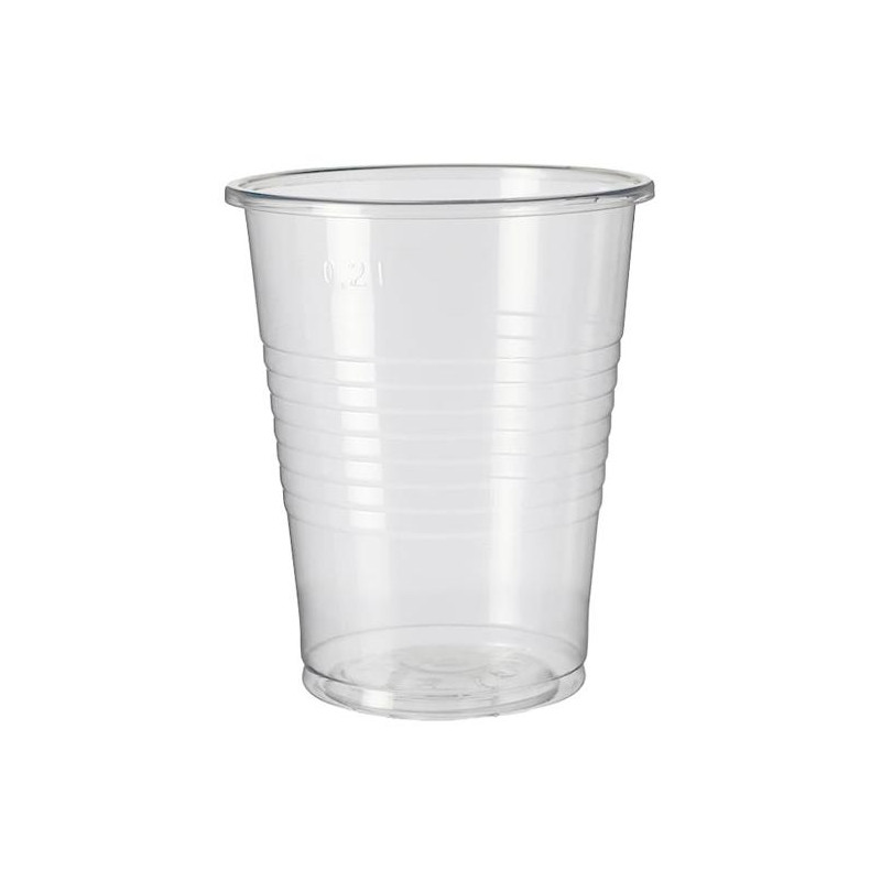 35261 VASO AGUA 200ML PP TRANSPARENTE -PAQUETE 100U-