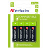 49517 VERBATIM PILAS ALCALINAS RECARGABLES AA - HR06 - (PACK 4 UDS) (SUSTITUYE 49941)