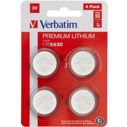 49534 VERBATIM PILAS PLANAS DE LITIO 3V - CR2430 (4 PACK)