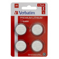 49535 VERBATIM PILAS PLANAS DE LITIO 3V - CR2450 BLISTER 4 UD