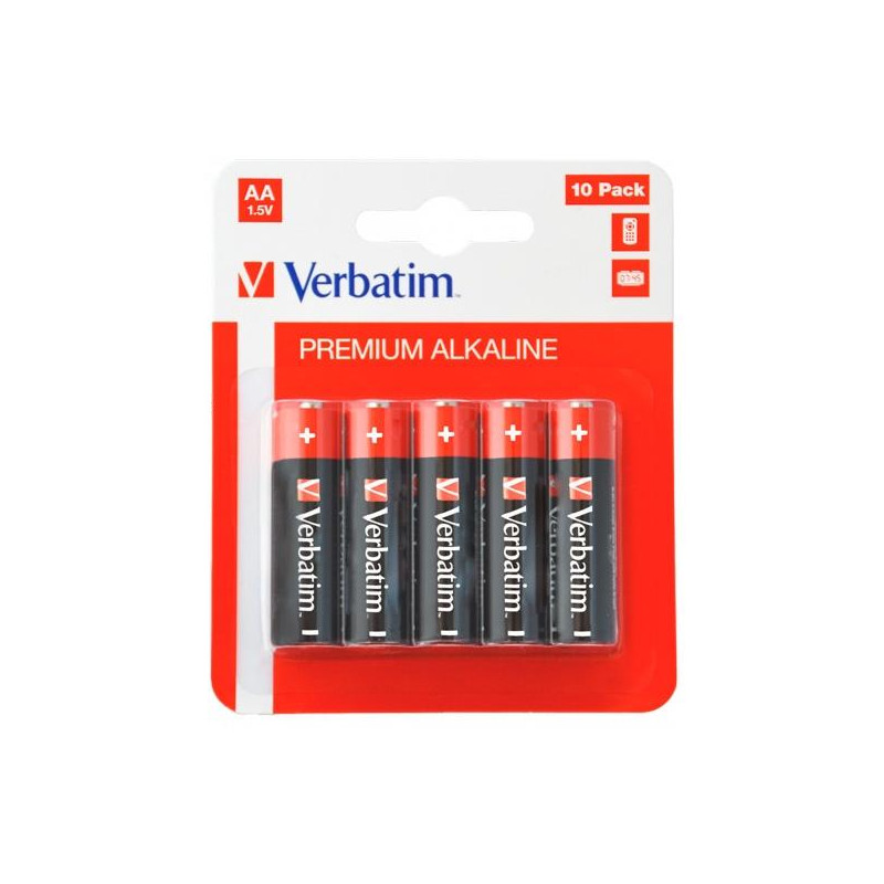 49875 VERBATIM PILAS ALCALINAS AA - LR06 - PACK 10 UDS