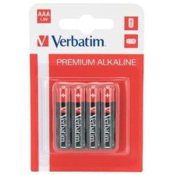 49920 VERBATIM PILAS ALCALINAS AAA - LR03- PACK 4 UDS