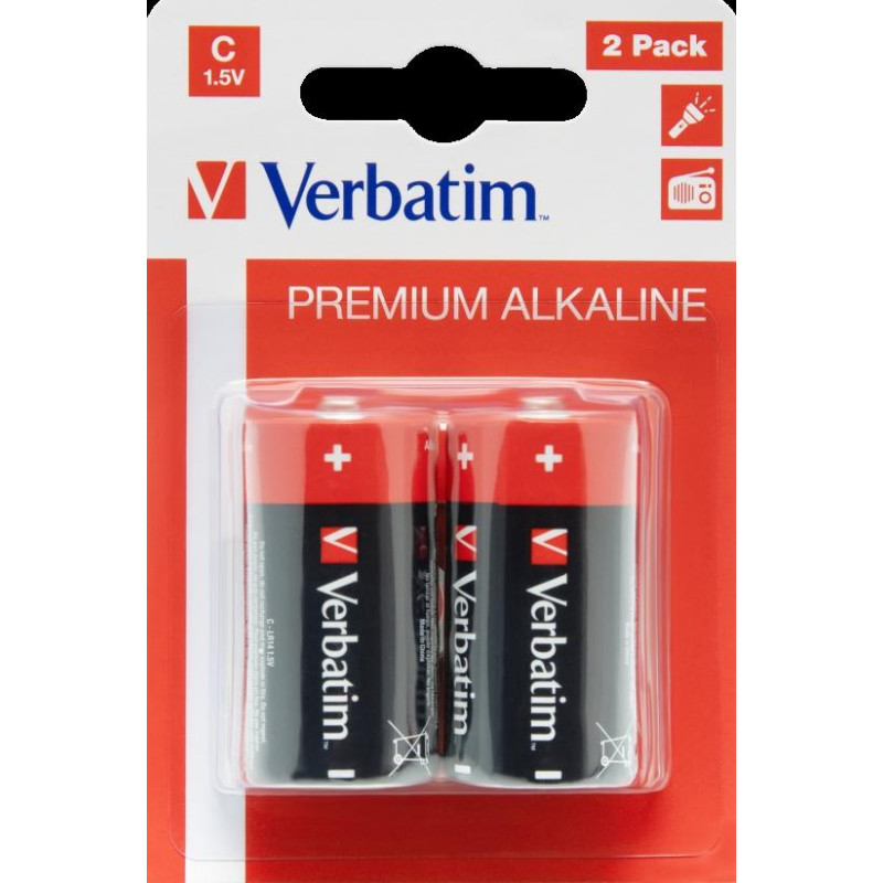 49922 VERBATIM PILAS ALCALINAS C - LR14 - PACK 2 UDS