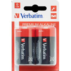 49923 VERBATIM PILAS ALCALINAS D - LR20 - PACK 2 UDS