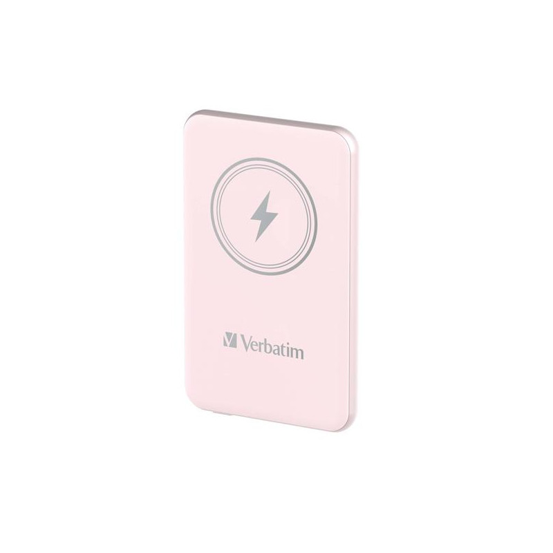 32243 VERBATIM CARGADOR INALAMBRICO POWER BANK 5K MAH 1XUSB-C ROSA