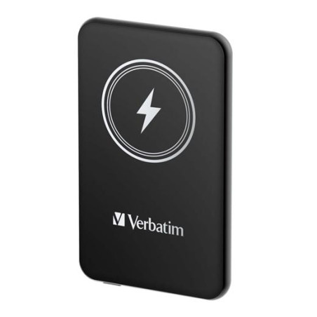 32245 VERBATIM CARGADOR INALAMBRICO POWER BANK 10K MAH 1XUSB-C NEGRO