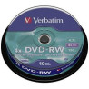 43552 VERBATIM DVD-RW 4.7GB 4X (TARRINA 10 UNIDADES)