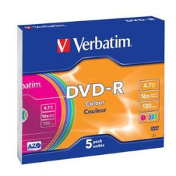 43557 VERBATIM DVD-R COLOUR