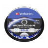 43825 VERBATIM BD-R MDISC BLU-RAY 25GB 4X SPEED DATALIFE WHITE BLUE SURFACE -10 PACK