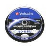 43847 VERBATIM BD-R DL MDISC BLU-RAY 50GB 6X SPEED DATALIFE WHITE BLUE SURFACE -10 PACK