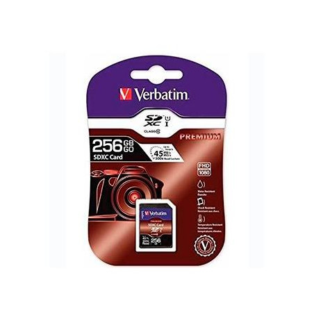 44026 VERBATIM TARJETA DE MEMORIA SDXC CARD UHS-1 256GB CLASS 10