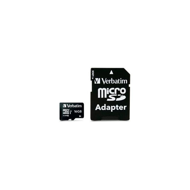 44082 VERBATIM TARJETA MICRO SDHC 16GB CLASE 10 C/ADAPTADOR