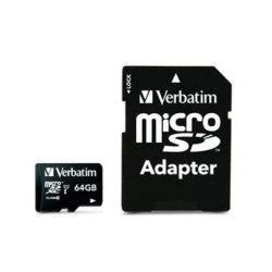 44084 VERBATIM MICRO SDHC 64GB CLASE 10 C/ADAPTADOR